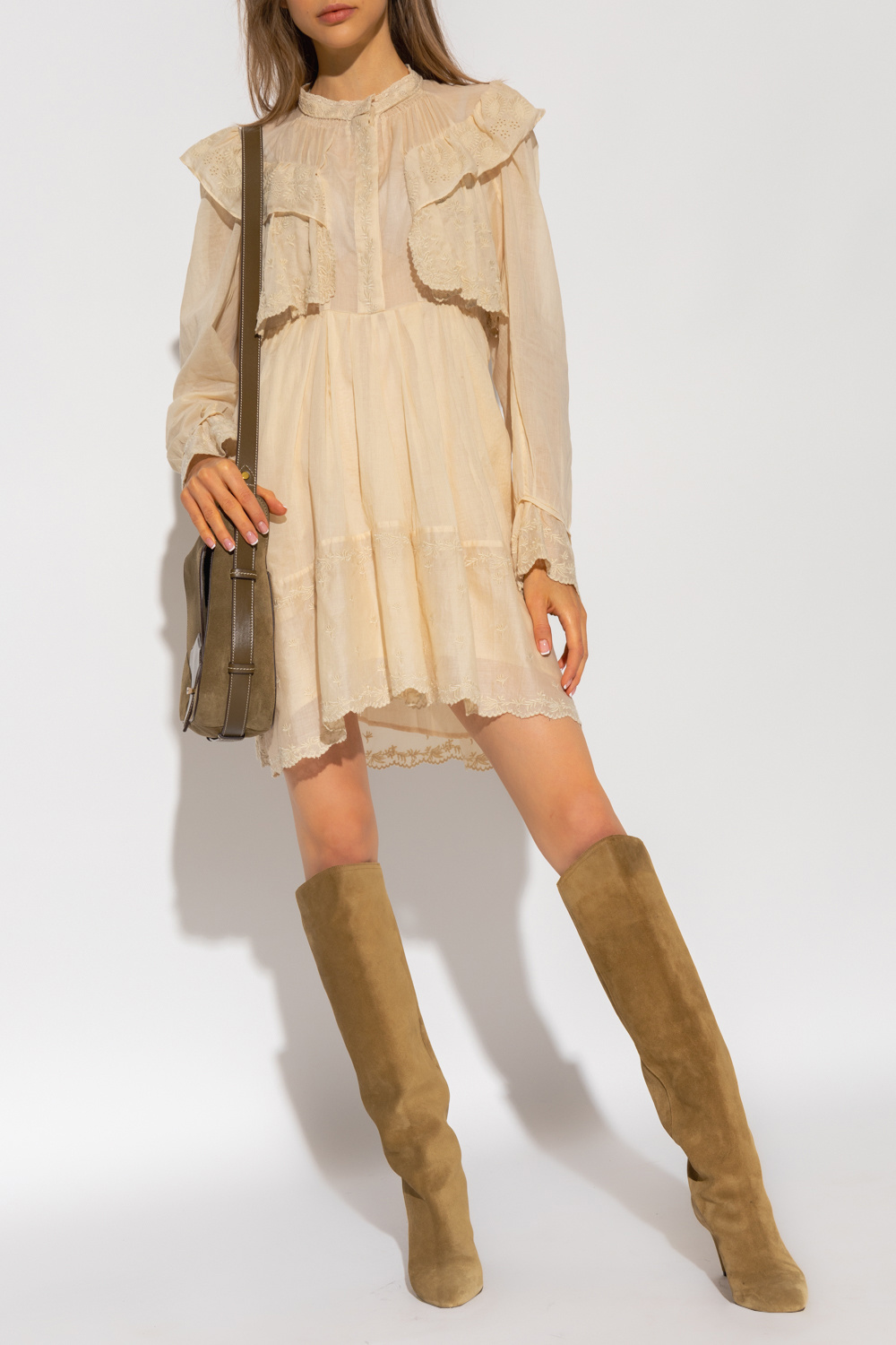 ワンピース ISABEL MARANT ETOILE Woman Dress Beige RO0416FAB1J14E 23EC Beige Mafalda Midi Dress by Isabel Marant Etoile on Sale